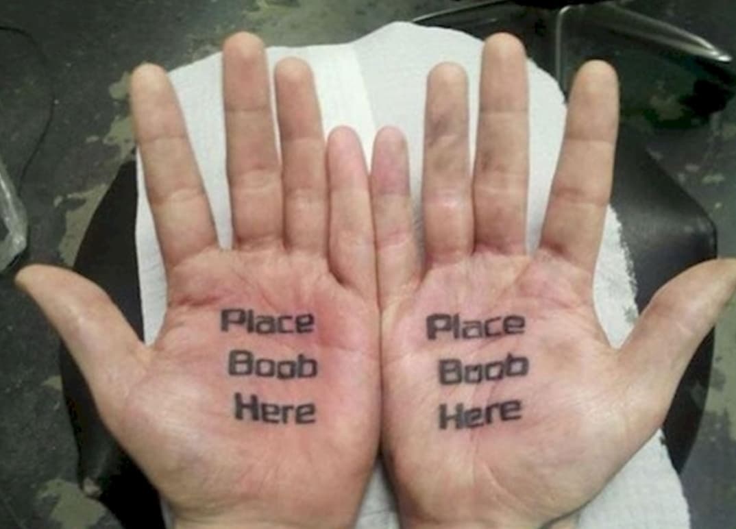 worst tattoos ever - Place Place Boob Boob Here Here